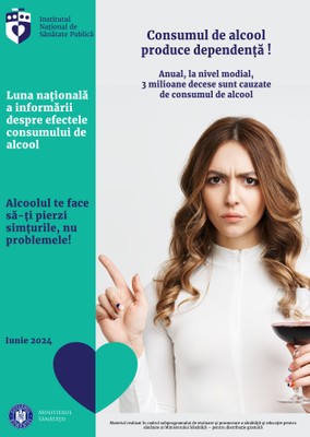 Campania de informare-educare „Alcoolul te face să-ți pierzi simțurile, nu problemele!”, iunie 2024 - poster Campania de informare-educare „Alcoolul te face să-ți pierzi simțurile, nu problemele!”, iunie 2024 - poster