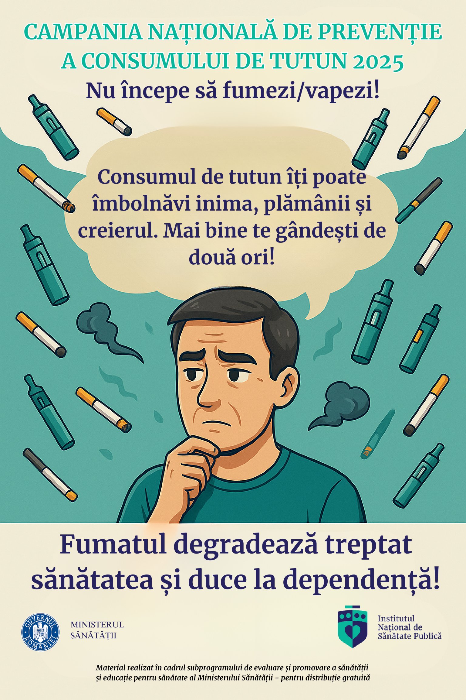 Campania de informare, educare, comunicare „România respiră curat!”, noiembrie - decembrie 2025 - poster 2 pentru tineri 10-14 ani 