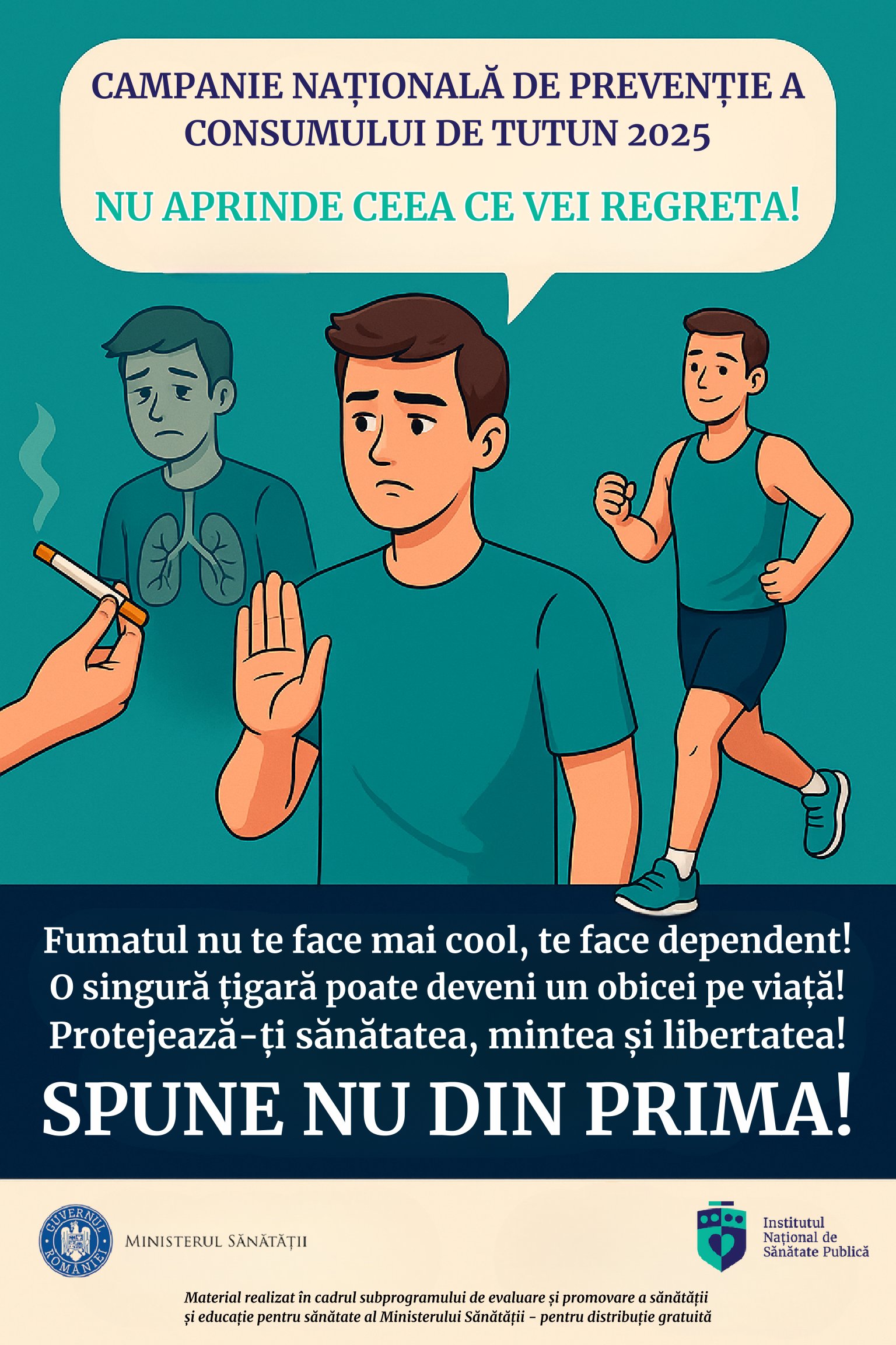 Campania de informare, educare, comunicare „România respiră curat!”, noiembrie - decembrie 2025 - poster pentru tineri 14-18 ani