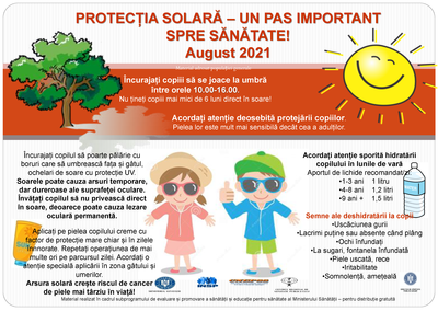 Campania „PROTECȚIA SOLARĂ – UN PAS IMPORTANT SPRE SĂNĂTATE!” 2021 - protectia solara copii Campania „PROTECȚIA SOLARĂ – UN PAS IMPORTANT SPRE SĂNĂTATE!” 2021 - protectia solara copii