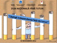 COMUNICAT DE PRESĂ - Ziua Naţională fără Tutun, 15 noiembrie 2012