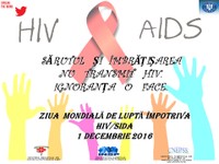1 decembrie 2016 - Ziua mondială de luptă împotriva HIV/SIDA