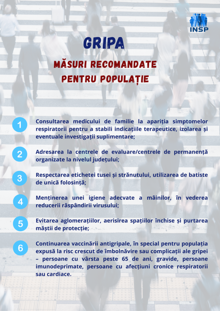 Măsuri recomandate la nivelul populației generale